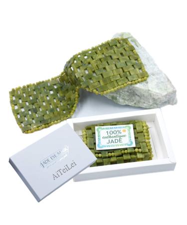 AITELEI Natural Jade Eye Mask Anti-Aging Facial Sleeping Eye Mask Hot or Cold Therapy Blindfold for Puffy Eyes eye masks for dark circles and puffiness Massage Tool Southern jade