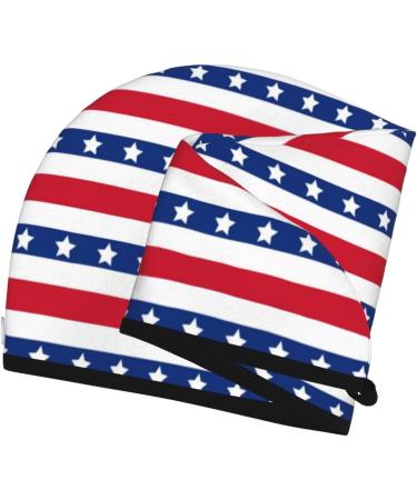 American Patriotic Hair Towel Wrap - Quick Drying Turban for Effortless Hair Care - Buy Online on GoSupps.com