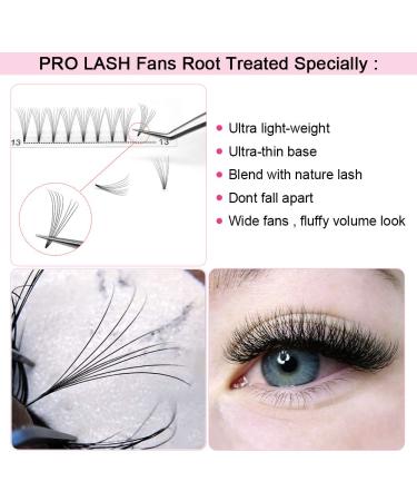 Premade Volume Eyelash Extensions 8D-D-0.07 | Short Stem Fans 9-20mm | C & D Curl Volume Lash Extensions - Buy Online on GoSupps.com