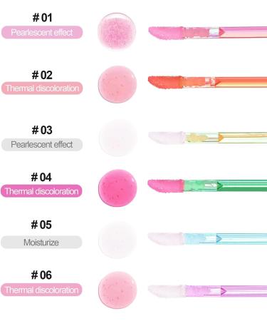 Aloe Vera Lip Oil Gloss Magic Colour Changing Lipgloss Long Lasting Glitter Lip Gloss Set Lips Moisturizer Aloe Vera Lip Stick for Women Girls (6pcs Lip Oil) - Buy Online on GoSupps.com