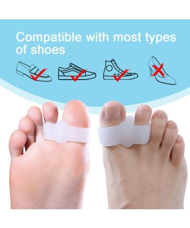 Welnove Bunion Corrector Toe Separators - Pack of 12, 2-Loop Big Toe Spacer for Bunion & Overlapping Toes (White) - Buy Online on GoSupps.com