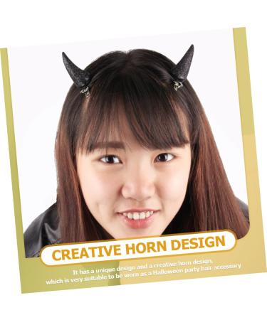 FRCOLOR 15 Pairs Horn Hairpin Infant Clothes Horror Gothic Hairpin Devil Horns Black Devil Horn Hair Accessories Gothic Cosplay Costume Clip Plastic Halloween Men and Women - Buy Online on GoSupps.com