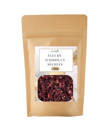 AYOMIN AYOMIN Dried Hibiscus Flowers Natural Bissap 200g Caffeine Free