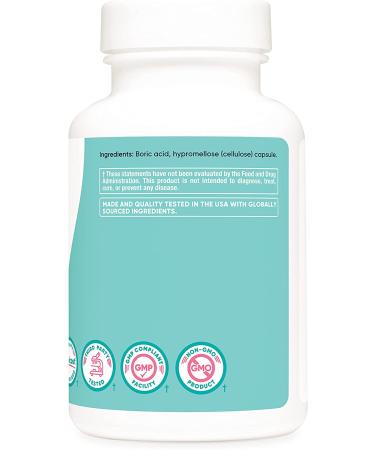 Nutricost Boric Acid 600mg Vaginal Suppository - 30 Capsules for Women - Non-GMO - 30 Count - Buy Online on GoSupps.com