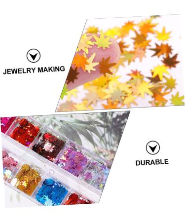 Buy Healeved Maple Leaf Sequins - Nail Flakes & Craft Decorations | 2 Boxes of Nail Art & Makeup Accessories - Buy Online on GoSupps.com