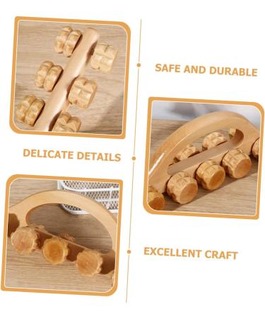 GLEAVI 4pcs Wooden Roller Massage Tools | Soothing Neck Massagers for Relaxation & Pain Relief - International Shipping Available - Buy Online on GoSupps.com