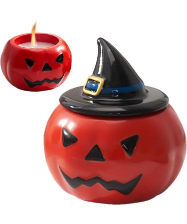 Pumpkin Scented Candles - Creative Red Witch Hat Natural Soy Wax Aromatherapy for Halloween Home Decor & Party - Buy Online on GoSupps.com
