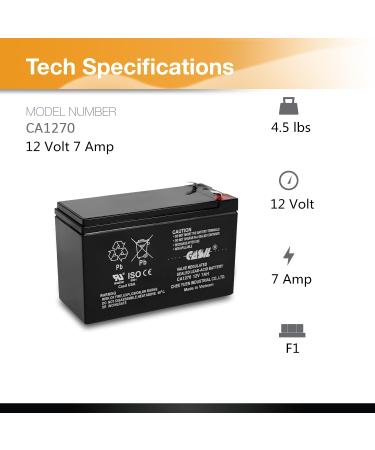 Buy Casil 12V 7AH CA1270 Security Systems Battery - Reliable 12V Replacement Battery for Your Needs - Buy Online on GoSupps.com
