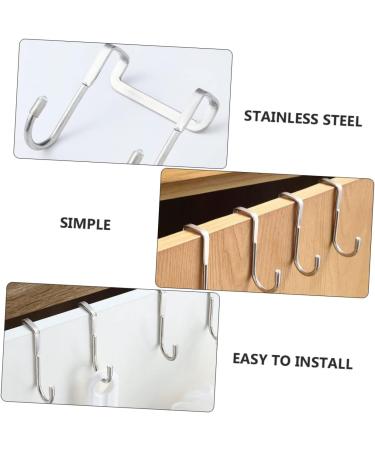 CHILDWEET Stainless Steel Hooks 3pcs Wall Hanger Hooks Key Hanger Wall Clothes Rack Bathroom Hangers Wall Hook Ordinary 7.5X6.5CM Silver - Buy Online on GoSupps.com