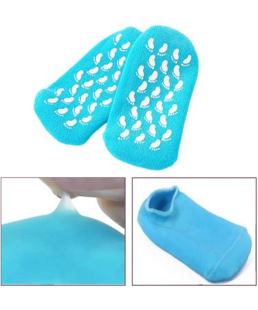 Pinkiou Moisturising Gel Socks & Gloves Set - Hydrating Treatment for Cracked Hands and Feet (Blue) - Buy Online on GoSupps.com