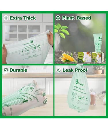 OrangeBio 13 Gallon Compostable Trash Bags - 50 Count, 0.9 Mil, Kitchen Compost Bags - US BPI & Europe OK Compost Home Certified - Buy Online on GoSupps.com