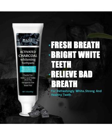 Activated Carbon Toothpaste for Whitening | Charcoal Toothpaste for Stain Removal & Fresh Breath | Fluoride-Free | 100g - Buy Online on GoSupps.com
