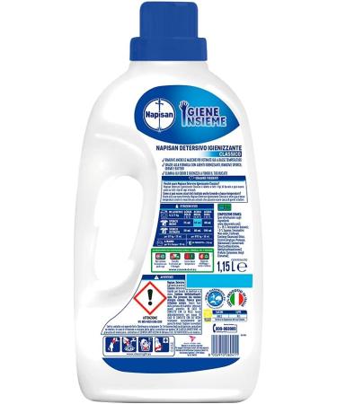 Napisan Liquid Washing Machine Detergent Sanitizer Classic Washes No Colour 1.15 l No Perfume 23 Units - Buy Online on GoSupps.com