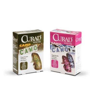Curad Camo Fabric Adhesive Bandages - Camo Green - 0.75 X 3 - One Box - Buy Online on GoSupps.com