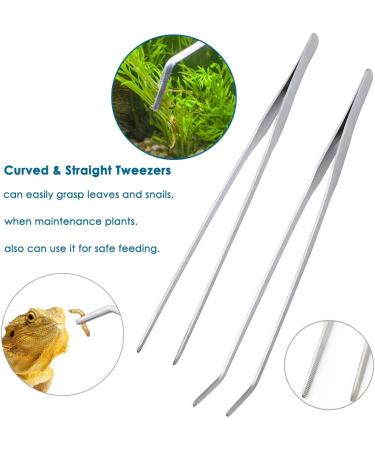 Capetsma Aquascape Tool Set - Long Stainless Steel Aquarium Tweezers, Scissors & Spatula for Plant Care & Cleaning - Buy Online on GoSupps.com