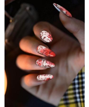 EBANKU 40PCS Halloween Gel Nail Wraps Gel Nail Strips Full Wraps Adhesive Gel Nail Stickers with Nail File and Stick(UV/LED Lamp Required)(A) - Buy Online on GoSupps.com