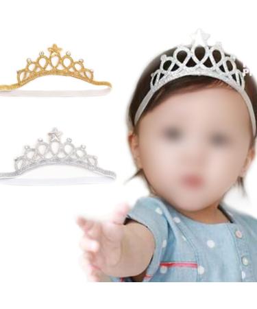 Frcolor Baby Girl Crown Headband Set - Princess Tiara Hair Accessories in Silver and Gold | Perfect Birthday Gift - Buy Online on GoSupps.com