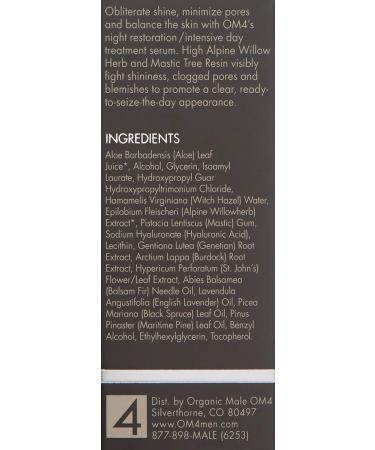 OM4 Control Oil Balancing Serum for Men | Breakout Relief with Salicylic Acid & St. John's Wort - Ideal for Oily/Combination Skin | International Shipping Available - Buy Online on GoSupps.com