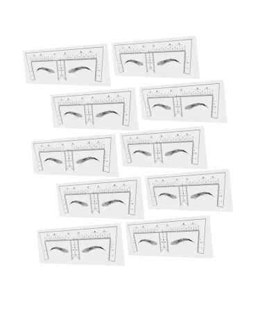 FOMIYES 100pcs Eyebrow Design Ruler Eyebrow Ruler Brow Template Drawing Tool Disposable Positioning Ruler
