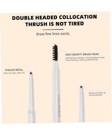 NOLITOY 2pcs Double-headed Waterproof Eyebrow Pencil Makeup Tools Lasting To Rotate 1 count (Pack of 1) Assorted Color - Buy Online on GoSupps.com
