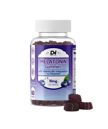 Divinity Nutra Sleep Gummy - 60 Count - Melatonin Gummies with Vitamin B Magnesium for Men and Women Blueberry Flavor
