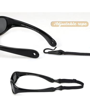 Hifot Baby Sunglasses | UV Protection | Polarized | Flexible Kids Glasses | Ages 6 months-2 years | Black - Buy Online on GoSupps.com