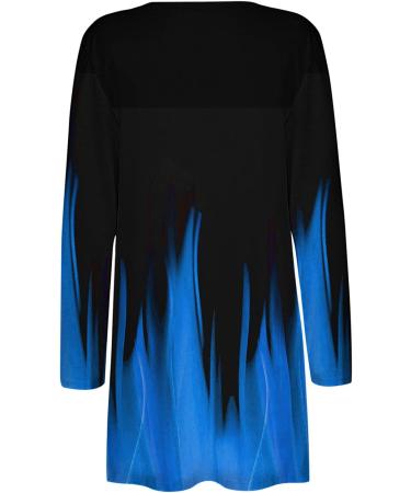 Long Shirt Outerwear Top Thin Warm Knitted Coat Women's Blouse V-Neck Shirt Tunic Long Women's Tunic Women's Shirt Casual Checked Shirt Women's Winter Chunky Knit Jacket E-blue. M - Buy Online on GoSupps.com