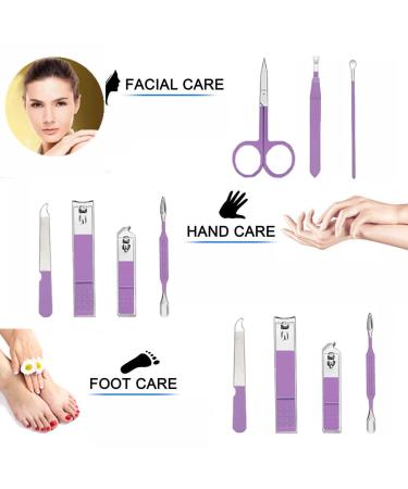 8Pcs Manicure Kit for Women with Nail Clippers and Travel Case - Perfect Gift for Girlfriend, Wife, Parents - Buy Online on GoSupps.com