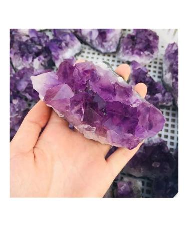 Crystal Natural Raw Amethyst Quartz Purple Crystal Cluster Stones Specimen Home Decoration Crafts Ornament Crystal Cluster 1PC 100g-130g