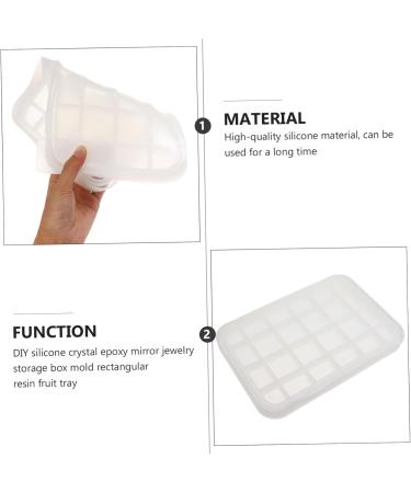NUOBESTY 1pc Tray Silicone Mold Storage Boxes for Organizing with Lid Resin Silicone Making Mold Accessories - Buy Online on GoSupps.com