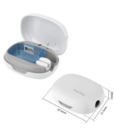 NewWay Rechargeable Mini Toothbrush Cover Case with Holder - White | For Home and Travel - Buy Online on GoSupps.com