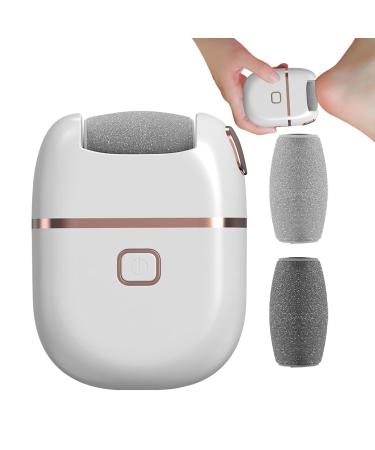 Moslate Electric Callus Remover Portable Electronic Foot File Pedicure Portable Electronic Pedicure Foot Care for Dead Skin and Pedicure at Home White