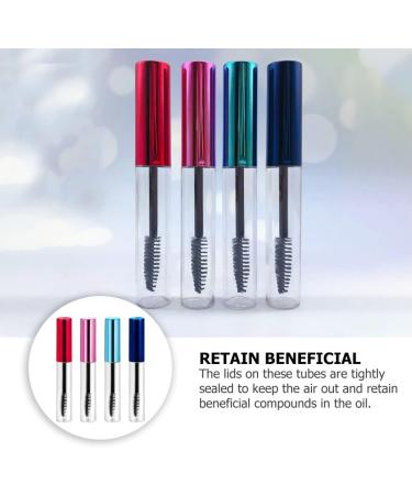 Healeved 10pcs Mascara Bottle Empty Mascara Tube Mascara Tube with Wand Portable Bottle Eyelash Tubes Plastic - Buy Online on GoSupps.com