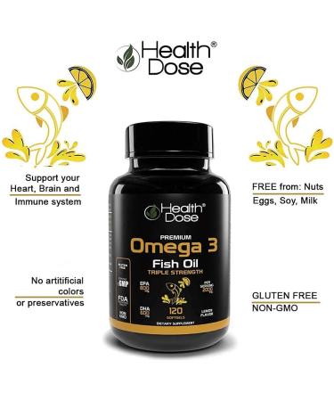 Premium Immune Support Bundle by Health Dose Omega 3 Fish Oil Triple Strength Gluten-Free Non-GMO 120 Softgels + Elderberry Plus 11 in 1 Defense Immune Support Booster 120 Chlorophyll Capsules. - Buy Online on GoSupps.com