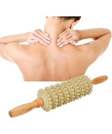 Stable Wooden Roller for Lymphatic Drainage & Sore Fascia Massage | Cellulite & Trigger Point Relief - International Shipping - Buy Online on GoSupps.com