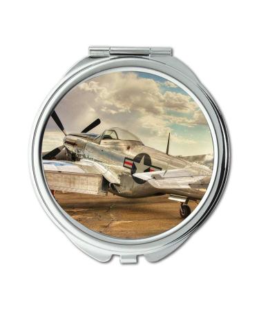 vintage aircraft Mirror Travel Mirror fighter aces pocket mirror portable mirror