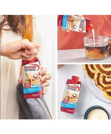 Premier Protein 30g High Protein Shake Cinnamon Roll 11 fl. oz. 15 pk. - Buy Online on GoSupps.com