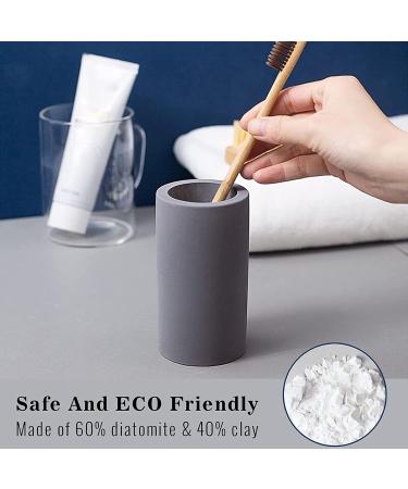 Organic Bamboo Toothbrush Holder & Bathroom Organizer Set | Eco-Friendly Toothpaste Makeup Brushes Razors | Travel-Friendly Design - Buy Online on GoSupps.com