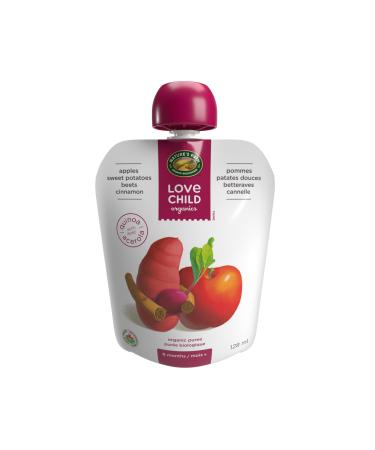 Love Child Organics Apples Sweet Potatoes Beets + Cinnamon Puree - 128 ml Apples Sweet Potatoes Beets + Cinnamon Pack of 12 pouches