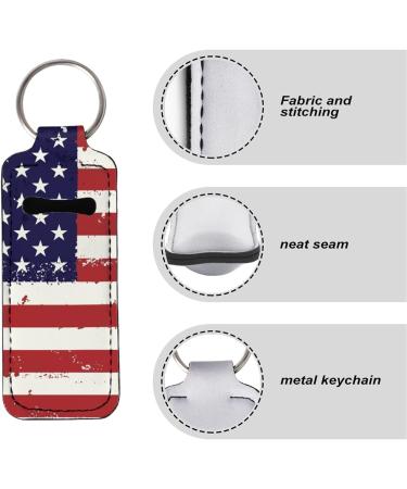 SCRAWLGOD 2Pcs Chapstick Keychain Holder - American Flag Lip Balm Holder - Buy Online on GoSupps.com