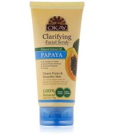 OKAY PAPAYA Facial Scrub 6oz / 170gr