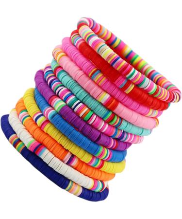 ABOOFAN 24 Pcs Clay Bracelet Bohemia Bracelets Stackable Bracelet Bracelets Aesthetic Elastic Bracelet Summer Beach Bracelets Summer Beach Jewelry Wafer Decorate Miss Polymer Clay - Buy Online on GoSupps.com