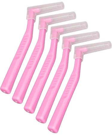 L-Shaped Interdental Brushes - 5 Pack for Effective Plaque Removal | Ideal for Braces & Between Teeth | Pink Cups - Buy Online on GoSupps.com