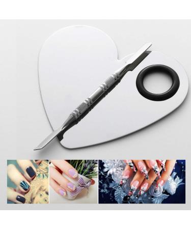 Hivexagon Heart-Shaped Mixing Palette & Spatula for Makeup & Nail Art - M-BT061 | International Shipping Available - Buy Online on GoSupps.com