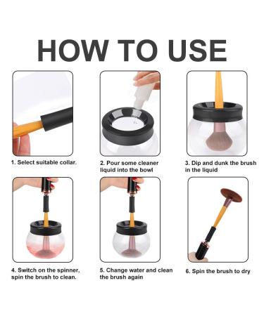 Luxury Electric Makeup Brush Cleaner & Dryer - Fast Drying Effortless Cleaning Black - Buy Online on GoSupps.com