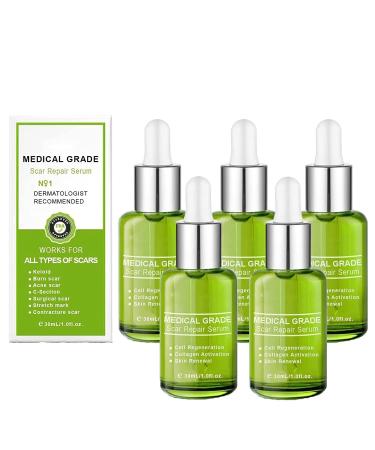 HEPVET Goopgen Advanced Scar Repair Serum Goopgen Medical Grade Scar Repair Serum Nature Scar Treatment Serum for All Types of Scars (Color : 5pcs)