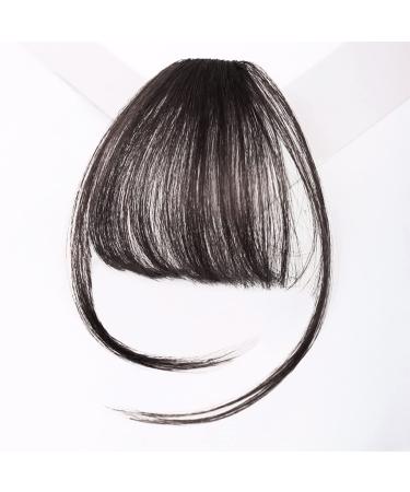 Real Human Hair Clip-in Wispy Bangs with Temples - Brown/Black | Air Bangs Hairpiece for Women - Buy Online on GoSupps.com