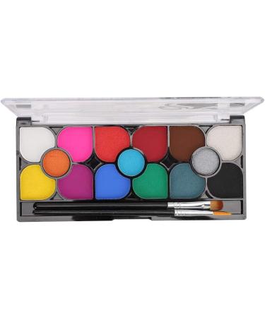 Professional Face & Body Painting Set - 15 Colors DIY Cosmetic Tools with Brush & Storage Box - Buy Online on GoSupps.com