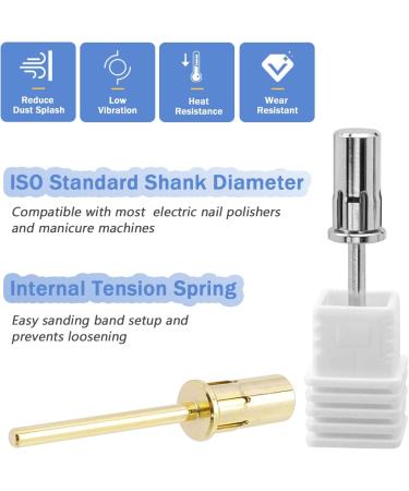 Mesee 2 Pieces Nail Sanding Bands Mandrel Bit Set 2.35mm Shank Easy-Off E-file Nail Drill Mandrel Bits for 6.5mm Small Sanding Bands Acrylic Gel Nails Manicure and Pedicures Care - Buy Online on GoSupps.com