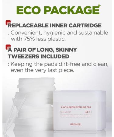 MEDIHEAL Phyto Enzyme Peeling Pad - Vegan Face Resurfacing Pads with LHA & Papaya Enzyme - 90 Pads - Buy Online on GoSupps.com